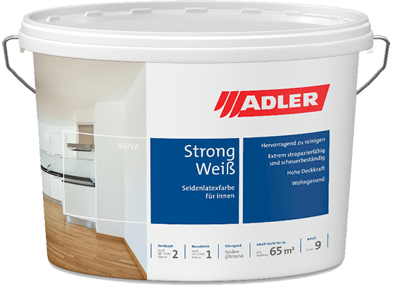 Белая моющаяся латексная краска Aviva Strong-Weiß