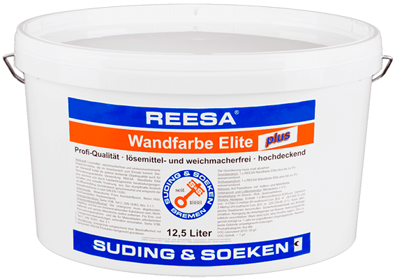 Белая глубоко-матовая водно-дисперсионная краска для потолков Wandfarbe ELIT ELF