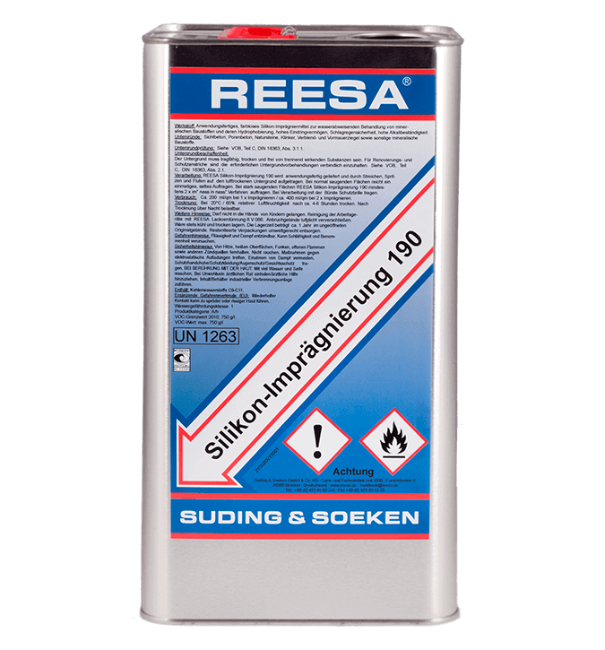 Водоотталкивающая пропитка Reesa Silikon-Imprägnierung 190 Бесцветный 12 л